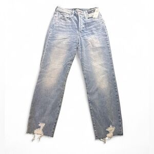 Hollister Light Blue Ultra High-Rise/ Crop vintage straight